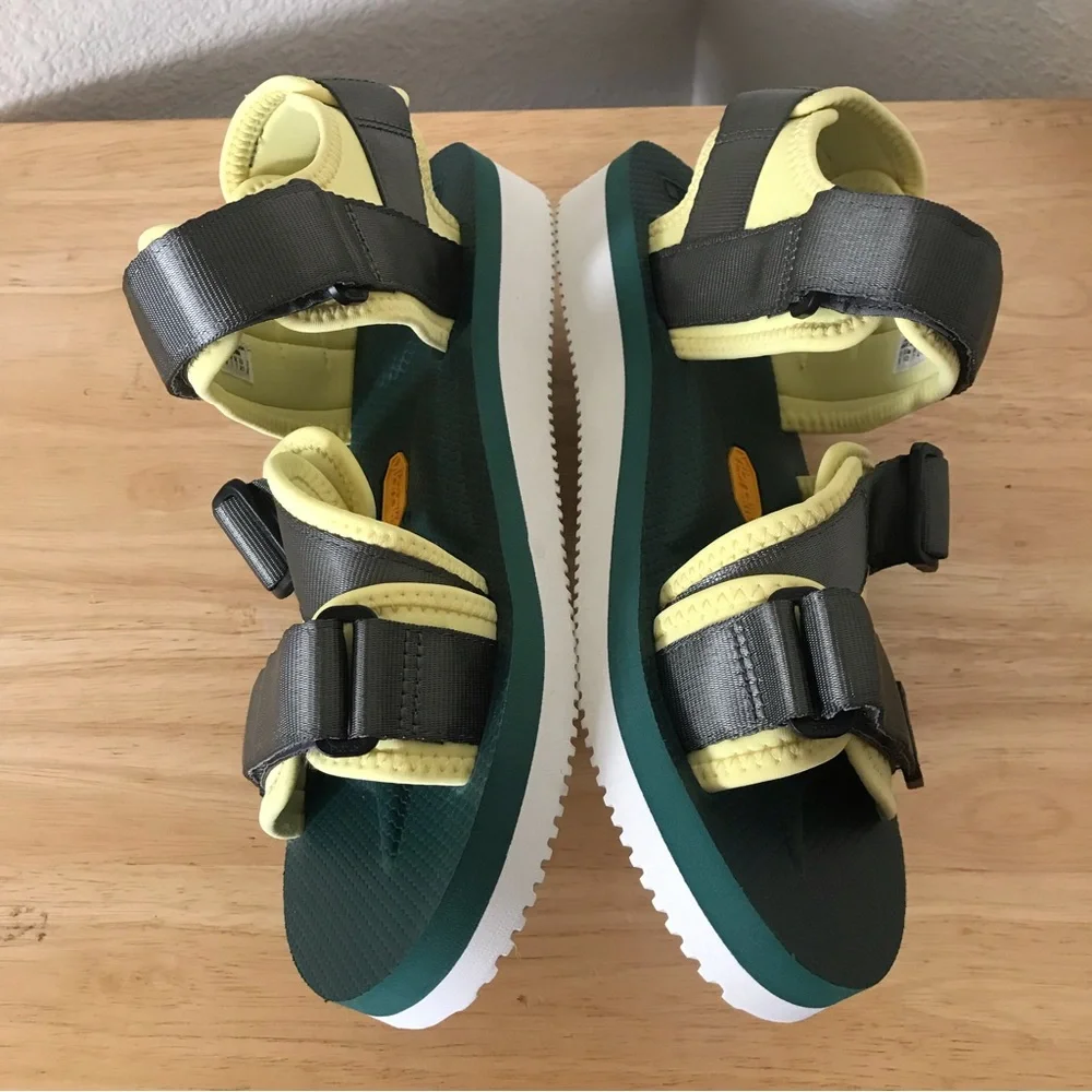 Suicoke Green / Neon Yellow Kisee V Sandal